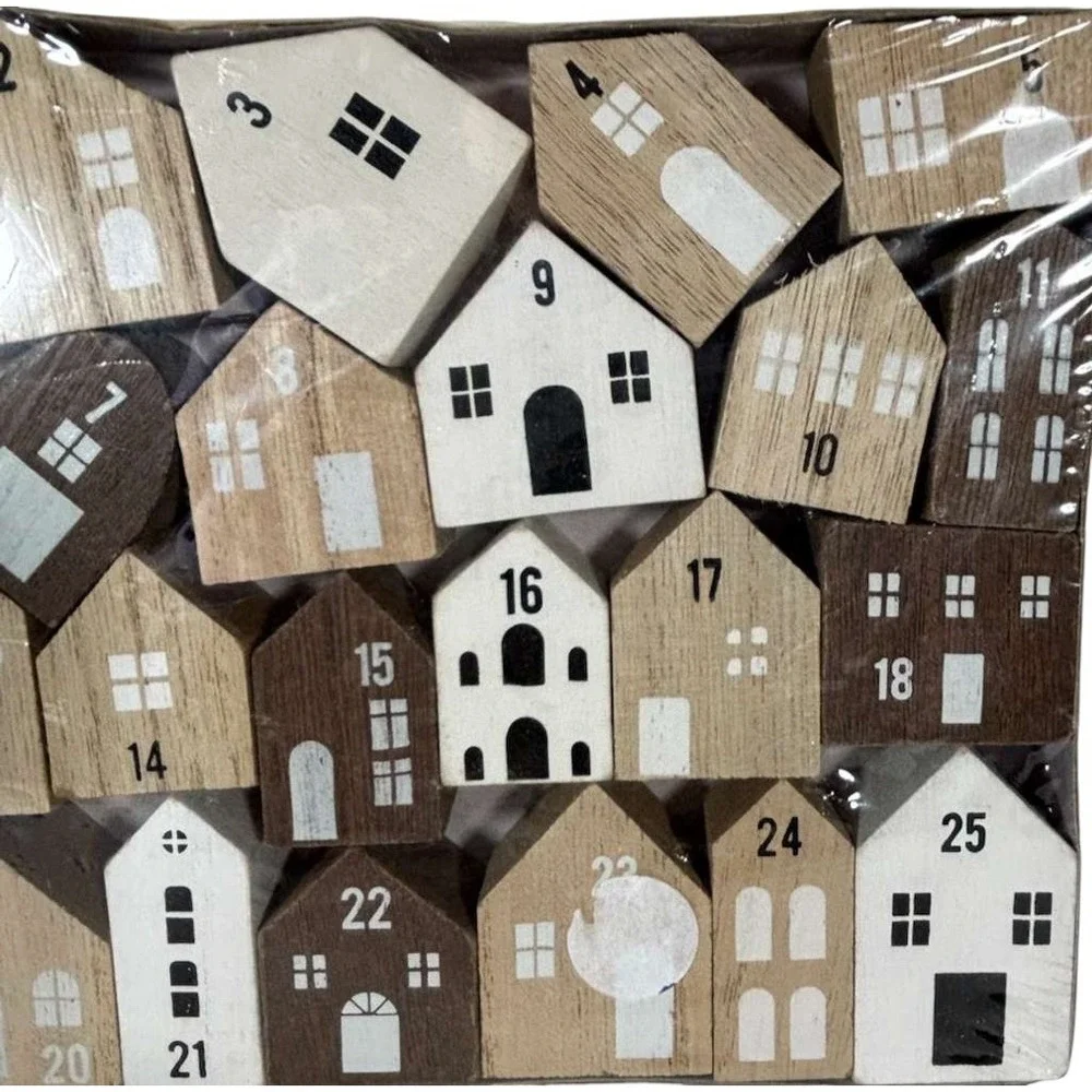 Target Bullseyes Playground Wooden Countdown‎ Blocks House Advent Christmas 2021